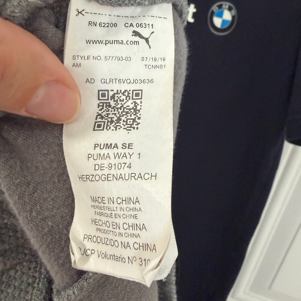 Puma BMW Motorsport Matching Set Shirt + Joggers Men’s Small - Picture 14 of 14